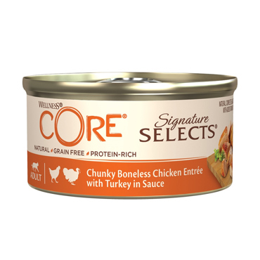 WELLNESS CORE ΚΟΝΣΕΡΒΑ ΓΑΤΑΣ CHUNKY CHICKEN & TURKEY SAUCE 79gr