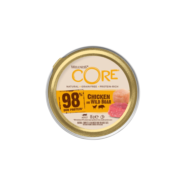 WELLNESS CORE ΚΟΝΣΕΡΒΑ ΓΑΤΑΣ 98 CHICKEN/WILDBOAR 85gr