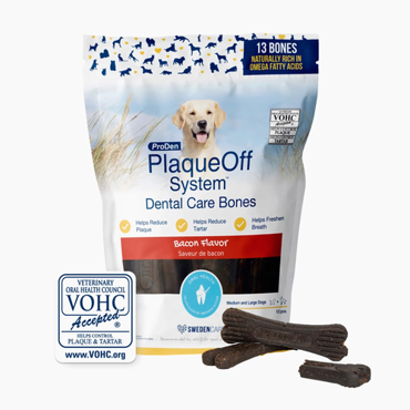 PlaqueOff Dental Care Bones – Οδοντικά Σνακ Σκύλου Μπέικον 13τμχ