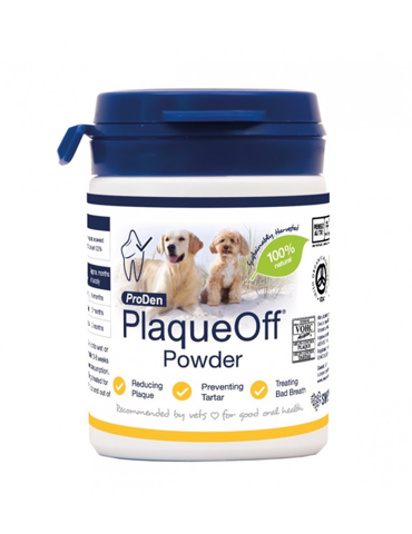PlaqueOff Powder for Dogs – Σκόνη Στοματικής Υγιεινής Σκύλου με Φύκι 60gr