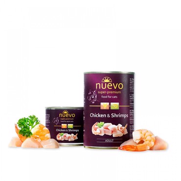 NUEVO ADULT CHICKEN & SHRIMPS 400gr ΚΟΝΣΕΡΒΑ ΓΑΤΑΣ