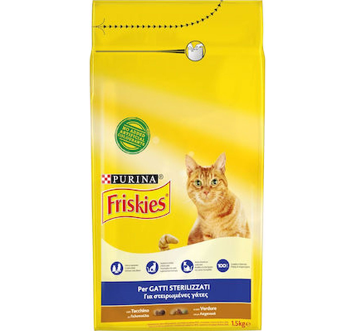 FRISKIES CAT XIRA TROFI GTAS STERILISED TURKEY 1.5KG