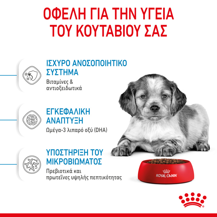 ROYAL CANIN MEDIUM PUPPY 15KG XIRA TROFI SKuLOu