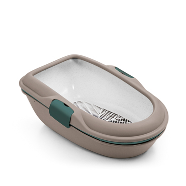 Stefanplast Λεκάνη Γάτας Furba Chic με Κόσκινο σε  Καφέ Χρώμα