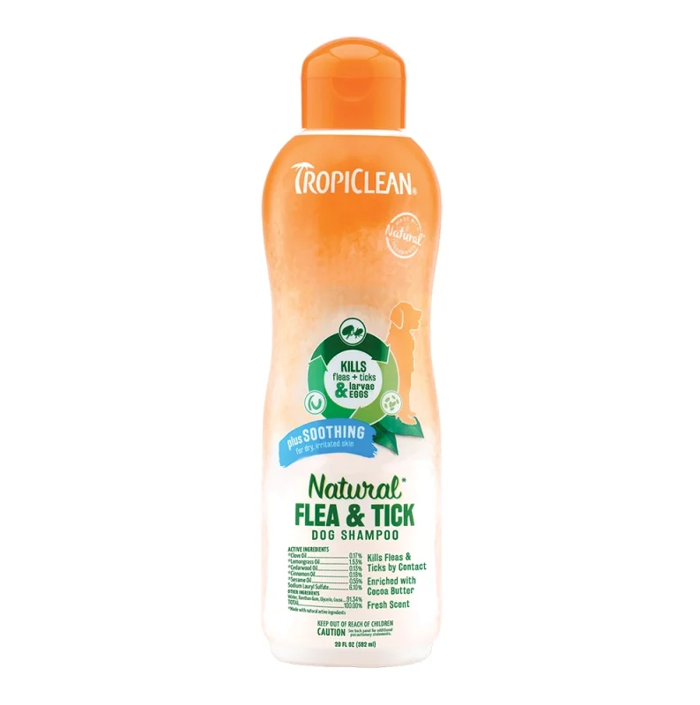 TropiClean Flea & Tick Sampouan Skulou me Fusika Sustatika 592ml