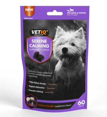 VetIQ Serene Calming Soft Chews 60τμχ Καθημερινή Υποστήριξη κατά του Άγχους για Σκύλους