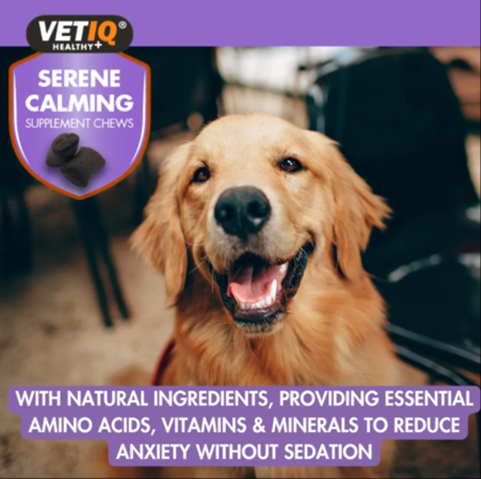 VetIQ Serene Calming Soft Chews 60tmx Kathimerini upostirixi kata tou Anxous ga Skulous
