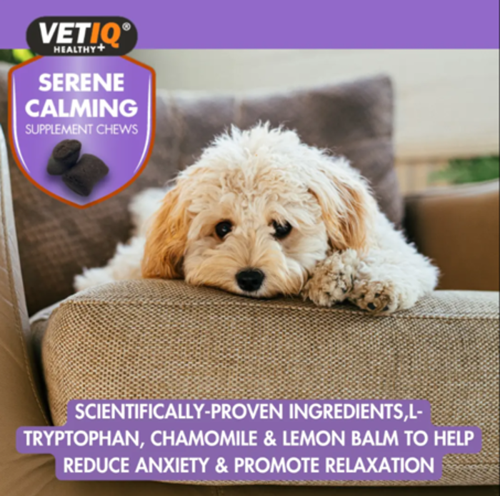VetIQ Serene Calming Soft Chews 60tmx Kathimerini upostirixi kata tou Anxous ga Skulous