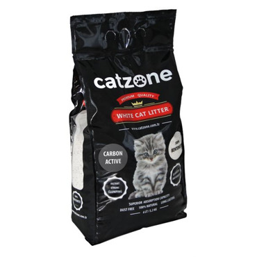 Catzone White Cat Litter Άμμος Γάτας Active Carbon Clumping 10kg	