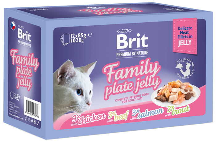 Brit Premium® Cat Jelly Pouches Family 12x85gr
