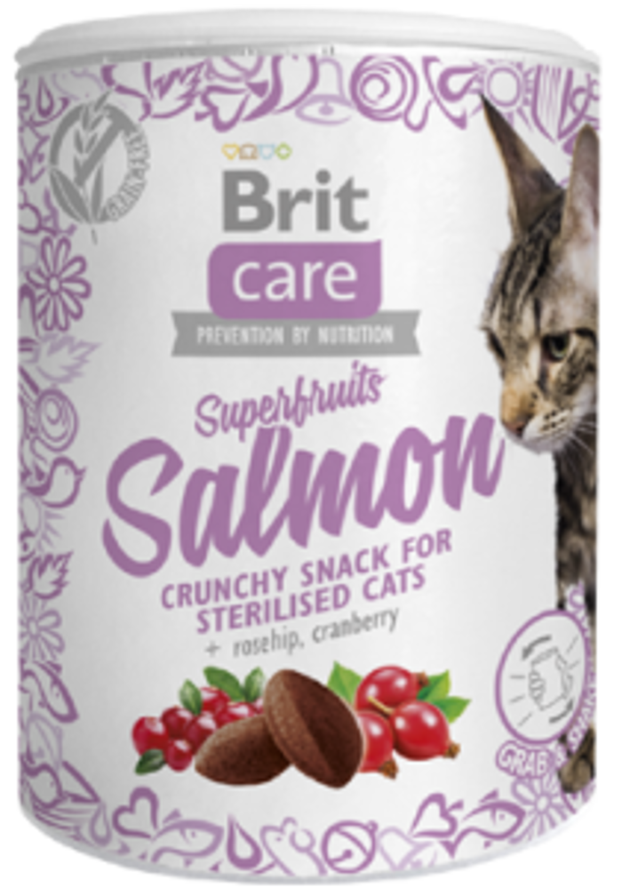 Brit Care® Cat Superfruits Snack Salmon 100gr