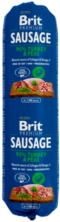 Brit® Dog Sausage Turkey - Peas 800gr
