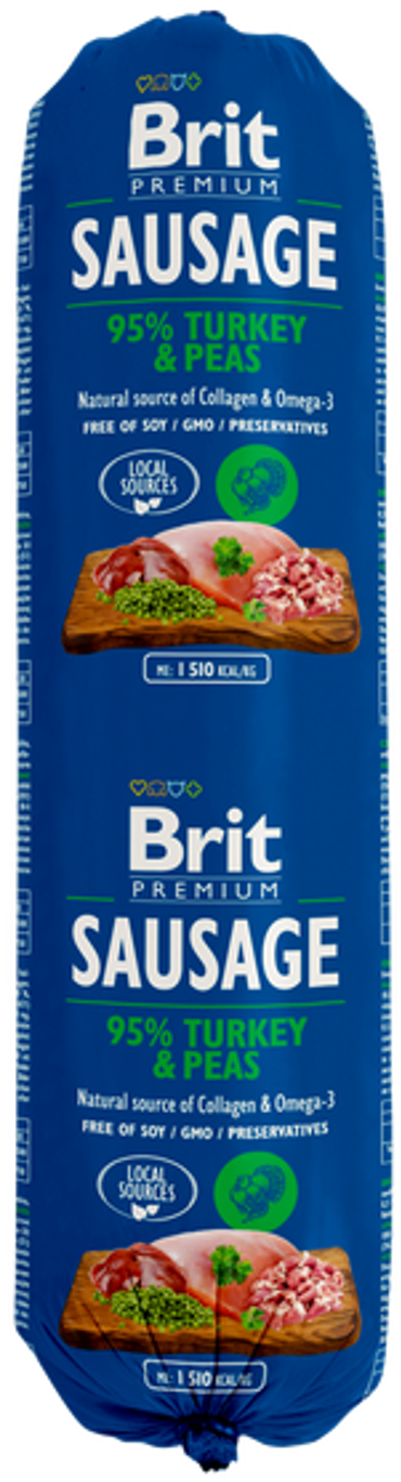 Brit® Dog Sausage Turkey - Peas 800gr