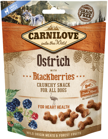 Carnilove® Dog Snack Crunchy Ostrich with Blackberries 200gr