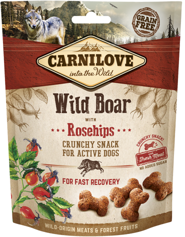 Carnilove® Dog Snack Crunchy Wild Boar with Rosehips 200gr