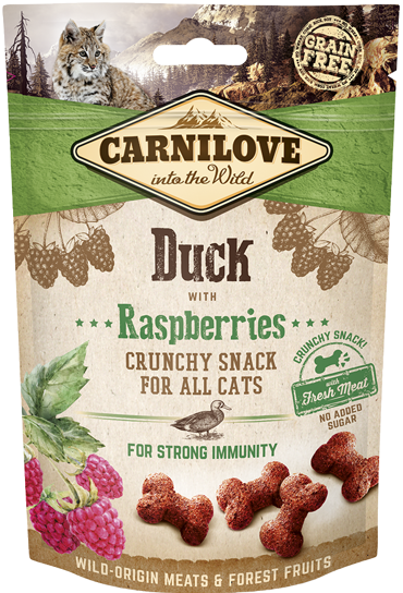 Carnilove® Cat Snack Crunchy Duck with Raspberries 50gr