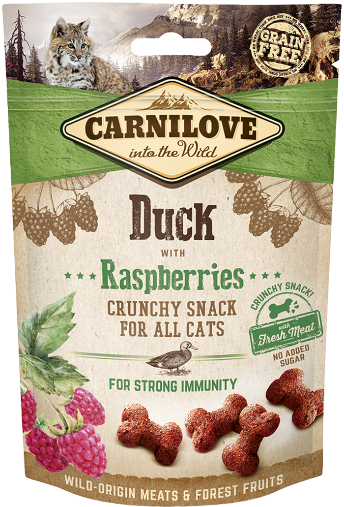 Carnilove® Cat Snack Crunchy Duck with Raspberries 50gr