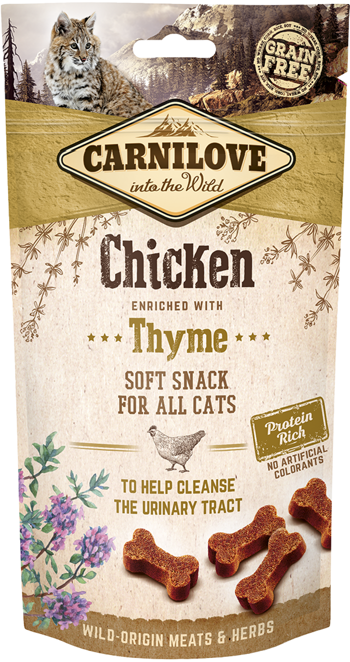 Carnilove® Cat Snack Soft Chicken enriched with Thyme 50gr