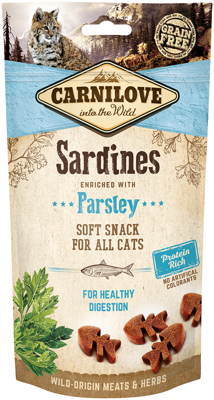 Carnilove® Cat Snack Soft Sardines enriched with Parsley 50gr