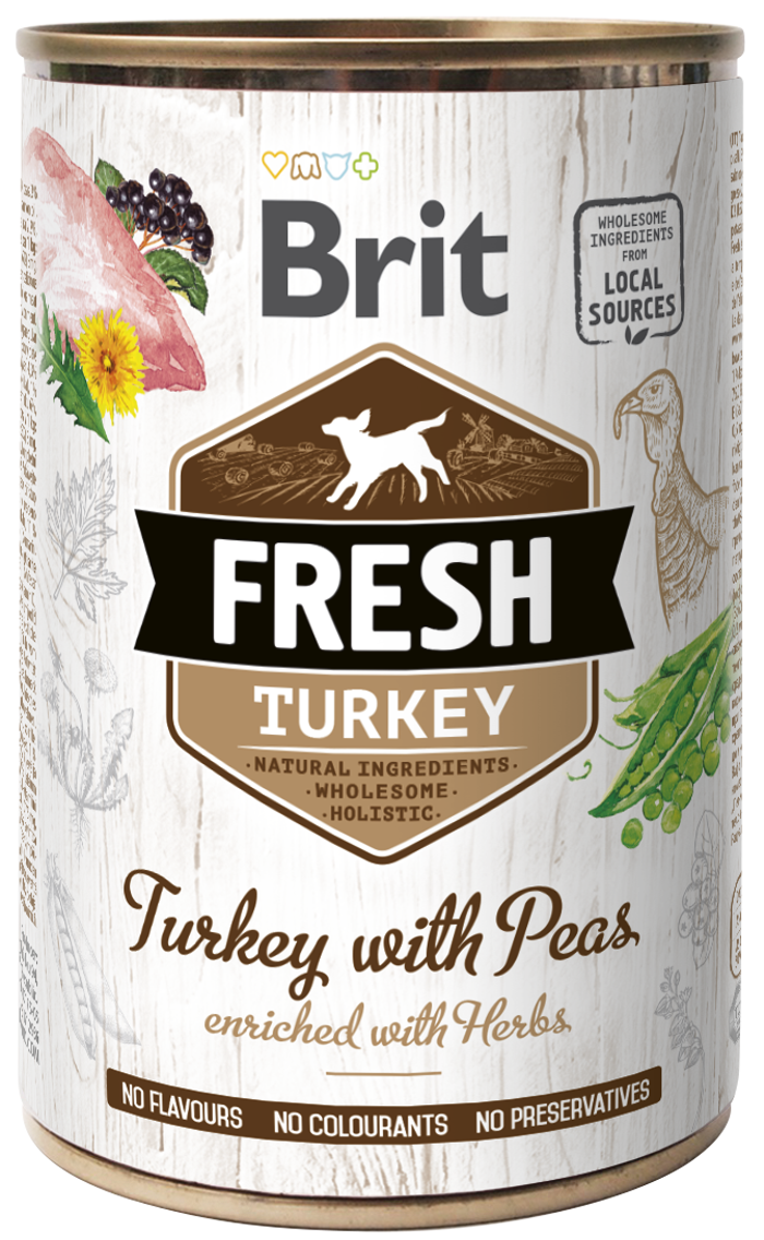 Brit Fresh® Dog Turkey With Peas 400gr