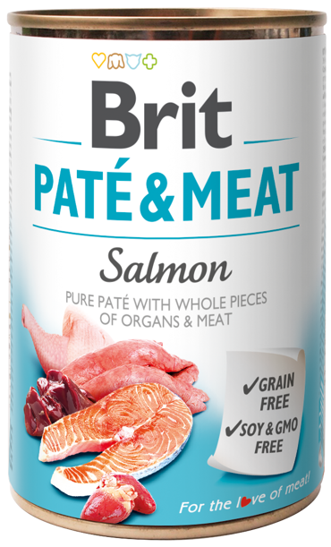 Brit® Dog Cans Pate&Meat Salmon 800gr
