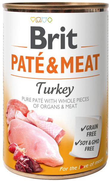 Brit® Dog Cans Pate&Meat Turkey 800gr