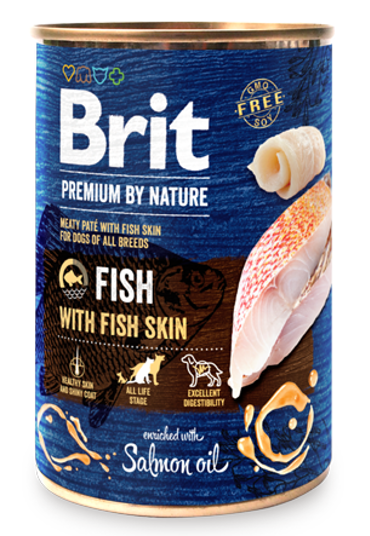 Brit Premium By Nature® Dog Cans Fish with Fish Skin 400gr