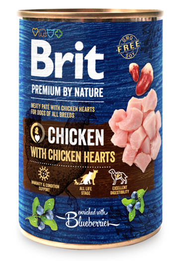 Brit Premium By Nature® Dog Cans Chicken with Hearts 400gr