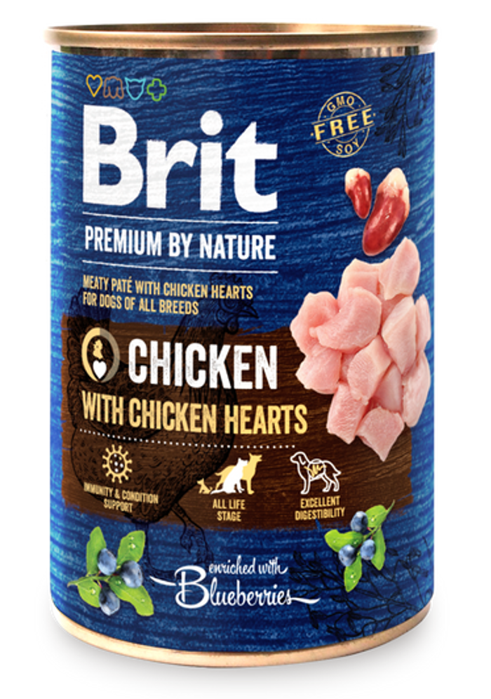Brit Premium By Nature® Dog Cans Chicken with Hearts 400gr