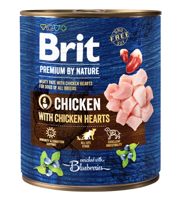 Brit Premium By Nature® Dog Cans Chicken with Hearts 800gr