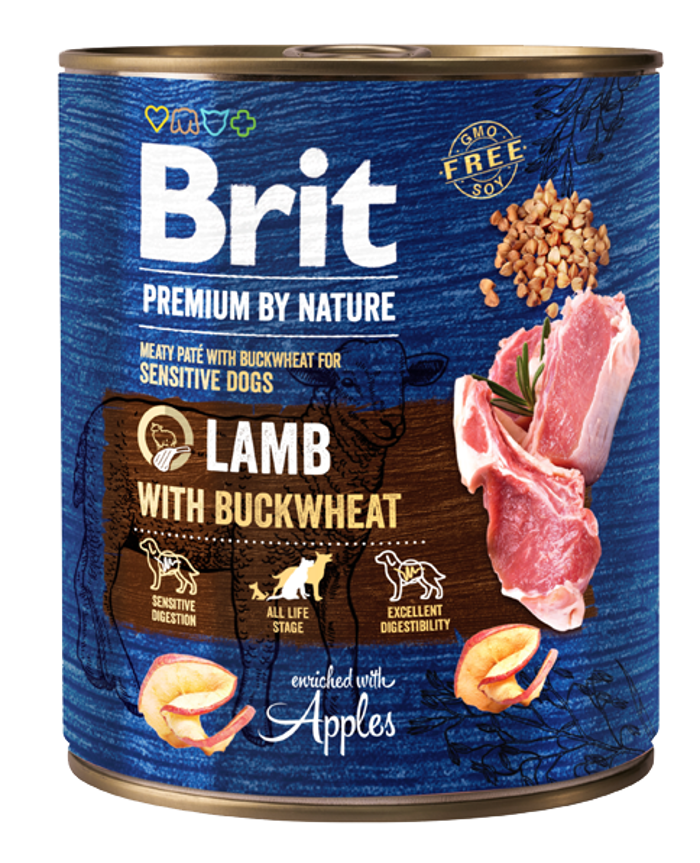 Brit Premium By Nature® Dog Cans Lamb with Buckwheat 800gr