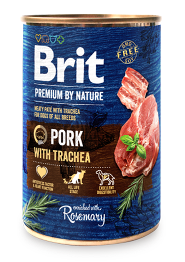 Brit Premium By Nature® Dog Cans Pork with Trachea 400gr