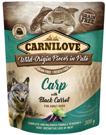 Carnilove® Dog Pouches Carp with Black Carrot 300gr