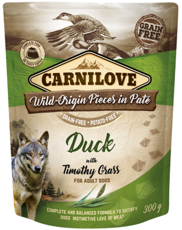 Carnilove® Dog Pouches Duck with Timothy Grass 300gr