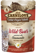 Carnilove® Cat Pouches Wild Boar enriched with Chamomile 85gr