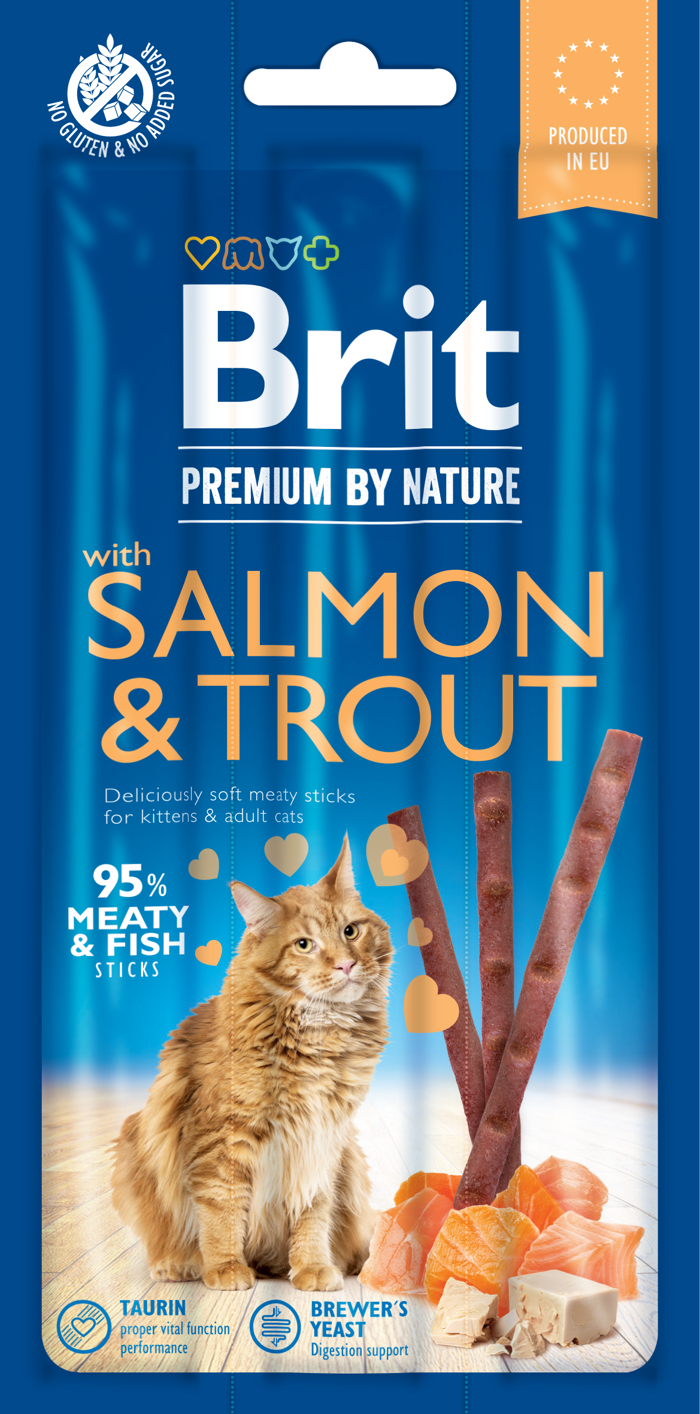 Brit Premium® Cat Sticks Salmon & Trout 3tmx