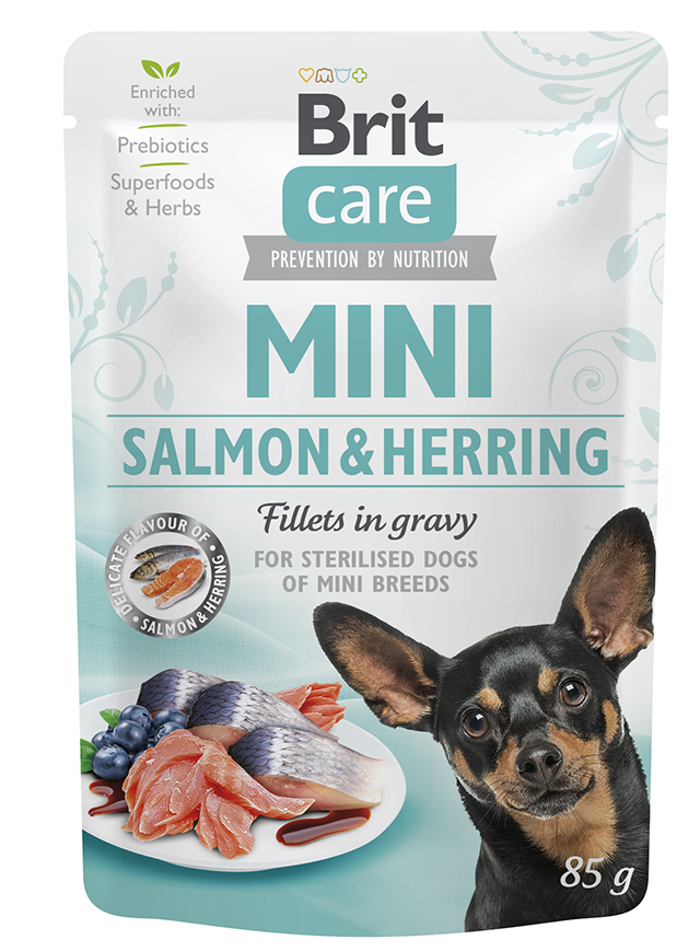 Brit Care Mini® Dog Salmon & Herring for sterilised 85gr