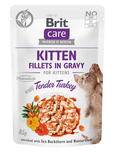 Brit Care® Pouches with Turkey for Kittens 85gr