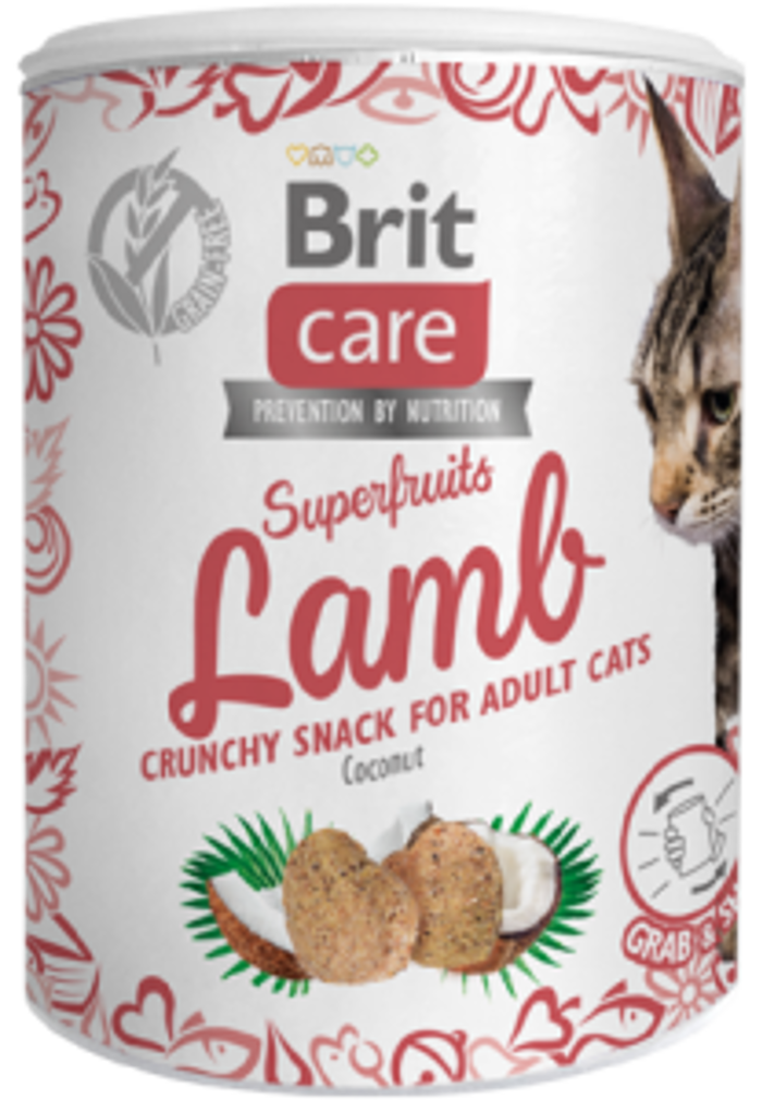 Brit Care® Cat Superfruits Snack Lamb 100gr