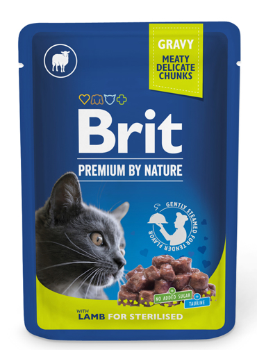 Brit Premium By Nature® Cat Pouches Lamb Sterilised 100gr