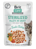 Brit Care® Cat Pouches Fillets In Gravy Sterilised Turkey 85gr