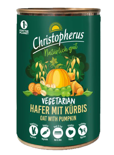 Christopherus® Dog Vegetarian Oat with Pumpkin Κονσέρβα 400gr