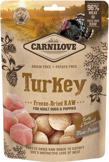 Carnilove® Dog Dreeze-Dried Raw Snacks Turkey 60gr