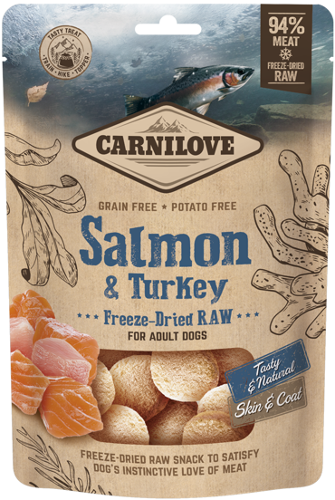 Carnilove® Dog Dreeze-Dried Raw Snacks Salmon & Turkey 60gr