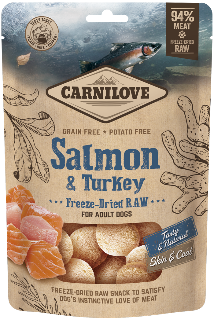 Carnilove® Dog Dreeze-Dried Raw Snacks Salmon & Turkey 60gr