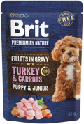Brit Premium By Nature® Puppy Pouches Fillets in Gravy Turkey & Carrots 85gr