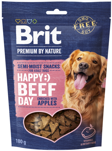 Brit Premium By Nature® Dog Semi-Moist Snacks Happy Beef with Apples 180gr