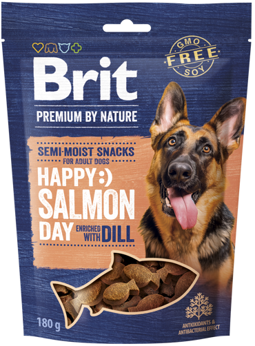Brit Premium By Nature® Dog Semi-Moist Snacks Happy Salmon with Dill 180gr