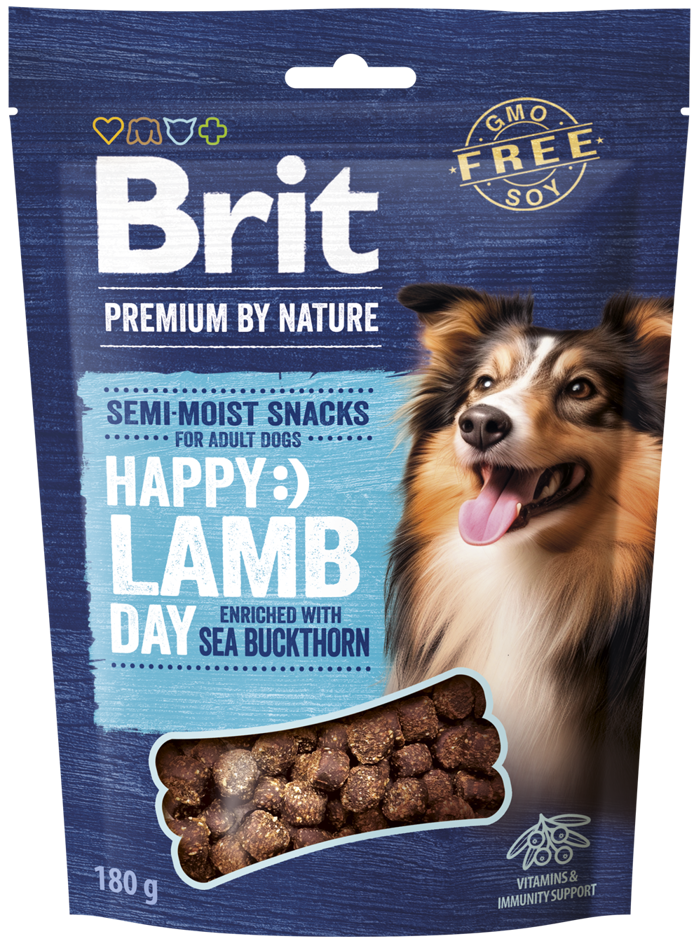 Brit Premium By Nature® Dog Semi-Moist Snacks Happy Lamb with Sea Buckthorn 180gr