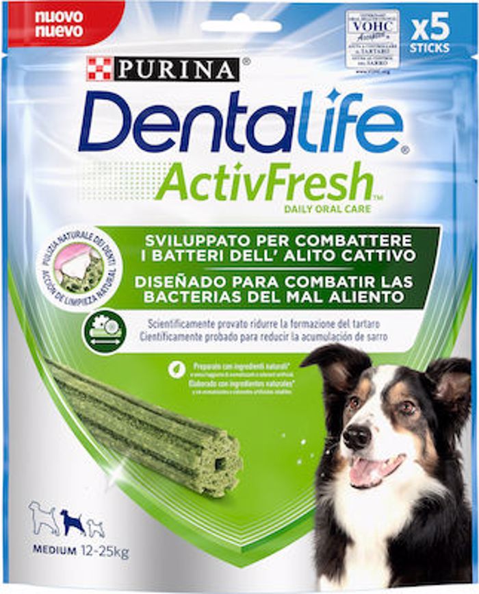 Purina Dentalife Activfresh Medium Odontiki Lixoudia Skulou kata tis Kakosmias 115gr 5tmx